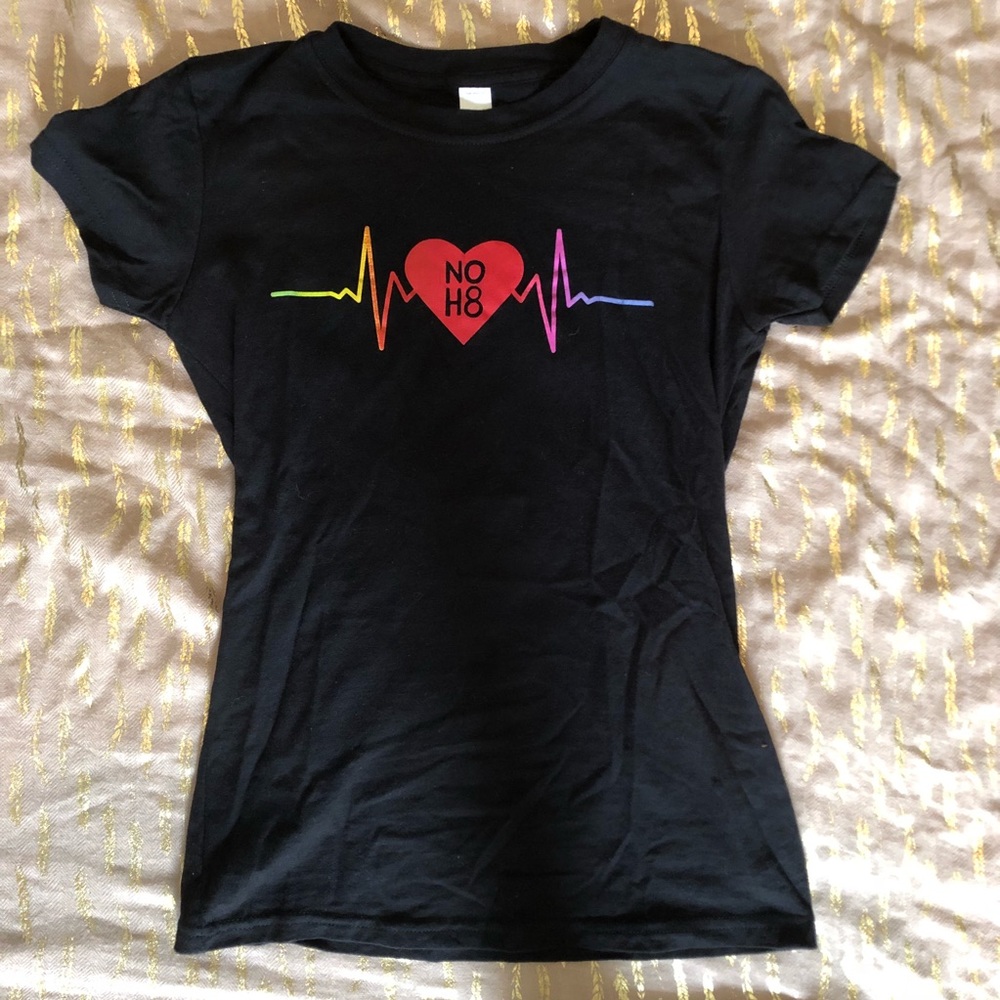 NoH8  Black Pulse T-shirt NEVER WORN